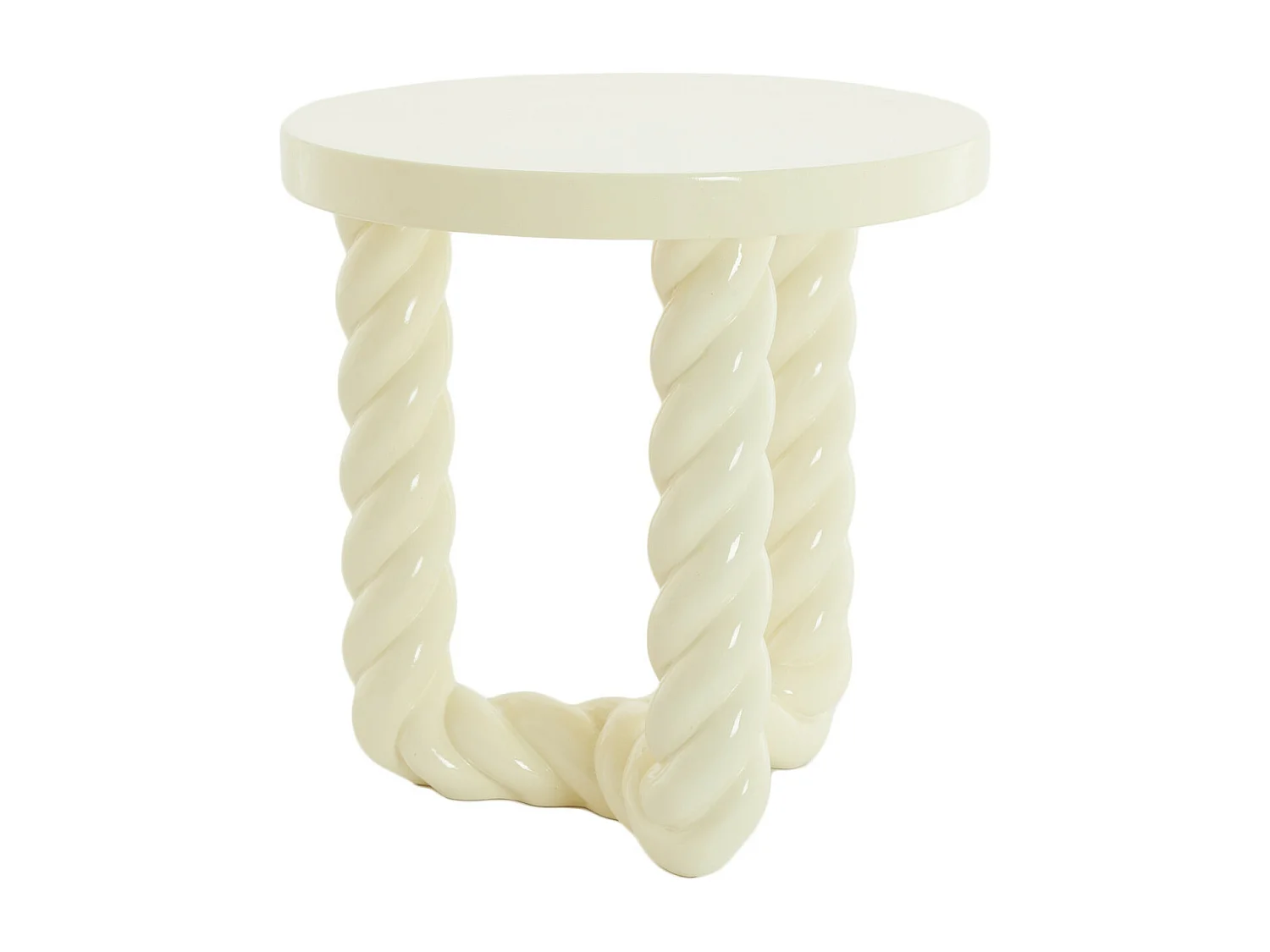 Table d'appoint VALLEJO - Ø46x46cm - Blanc