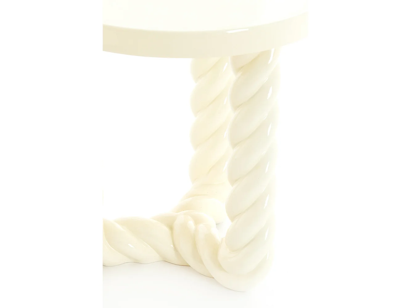 Table d'appoint VALLEJO - Ø46x46cm - Blanc