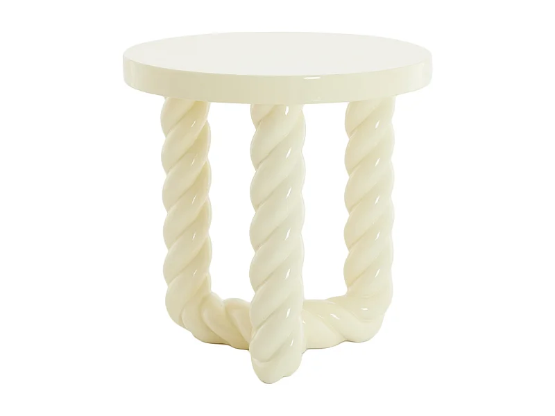 Table d'appoint VALLEJO - Ø46x46cm - Blanc