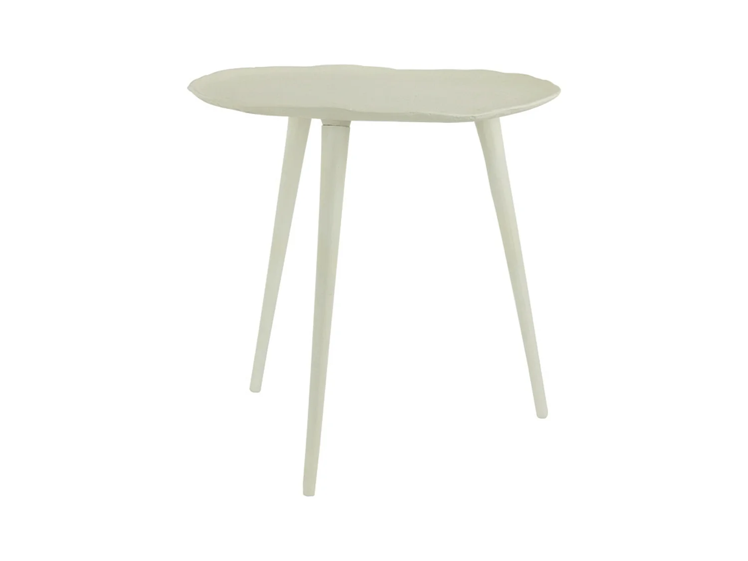 Table d'appoint ASARPAI - Ø46x44cm - Blanc