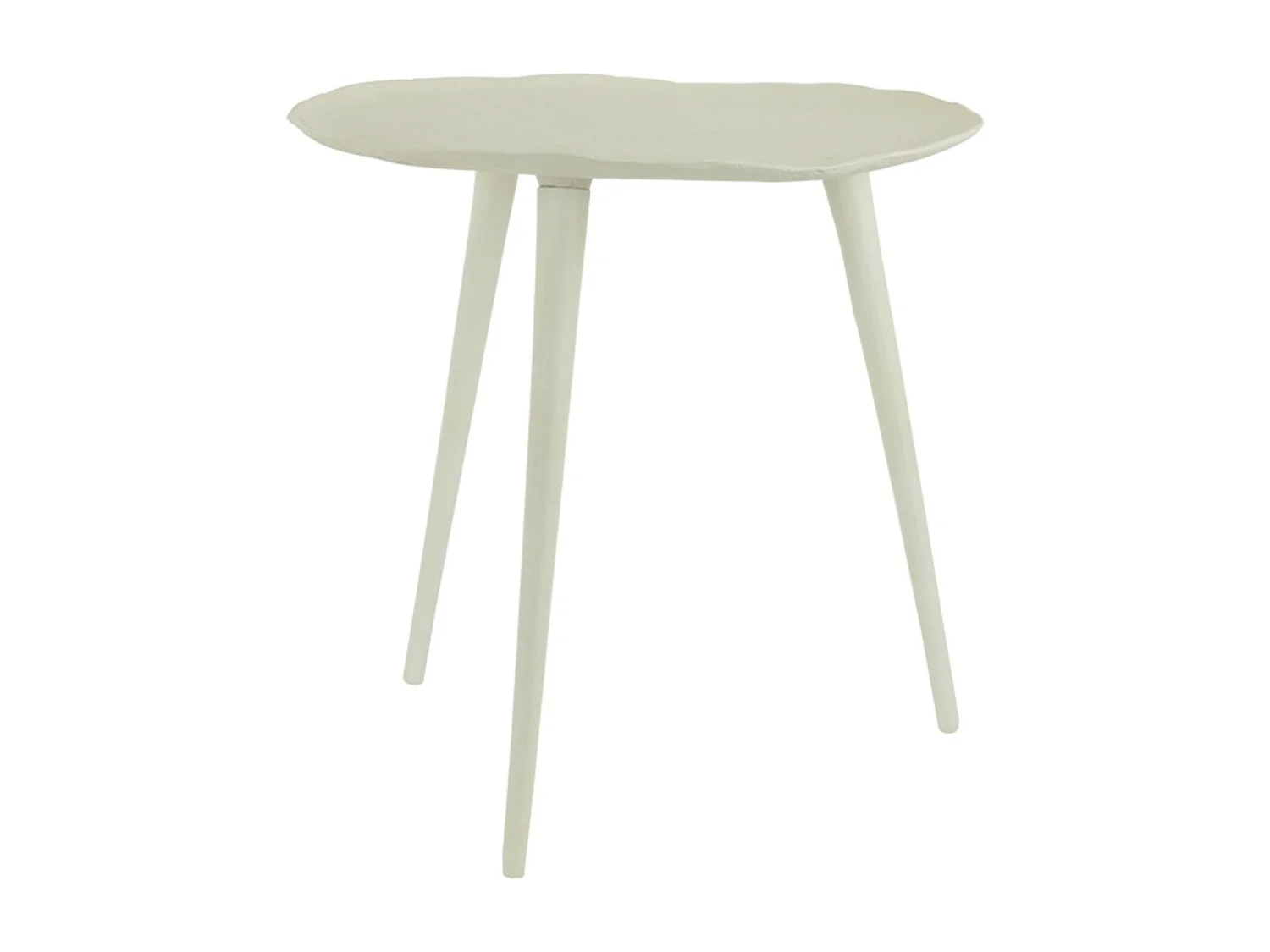 Table d'appoint ASARPAI - Ø46x44cm - Blanc