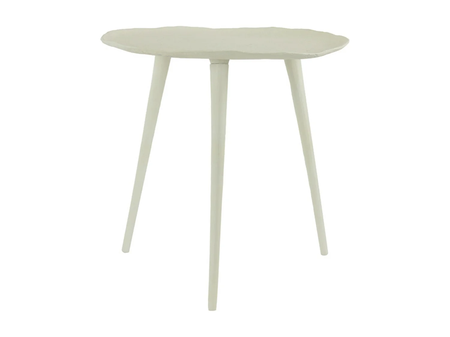 Table d'appoint ASARPAI - Ø46x44cm - Blanc