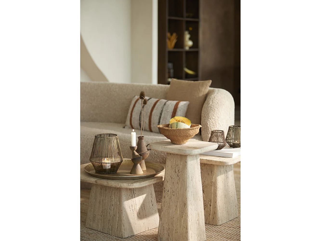 Table basse KEPAMI - Ø60x36cm - Marron