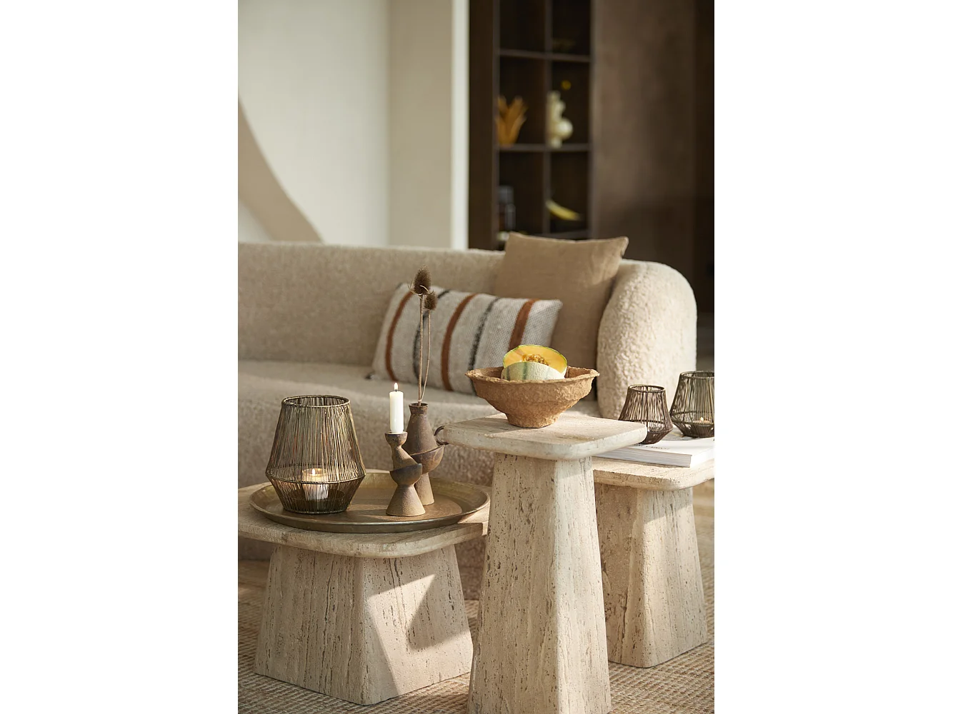 Table basse KEPAMI - Ø60x36cm - Marron