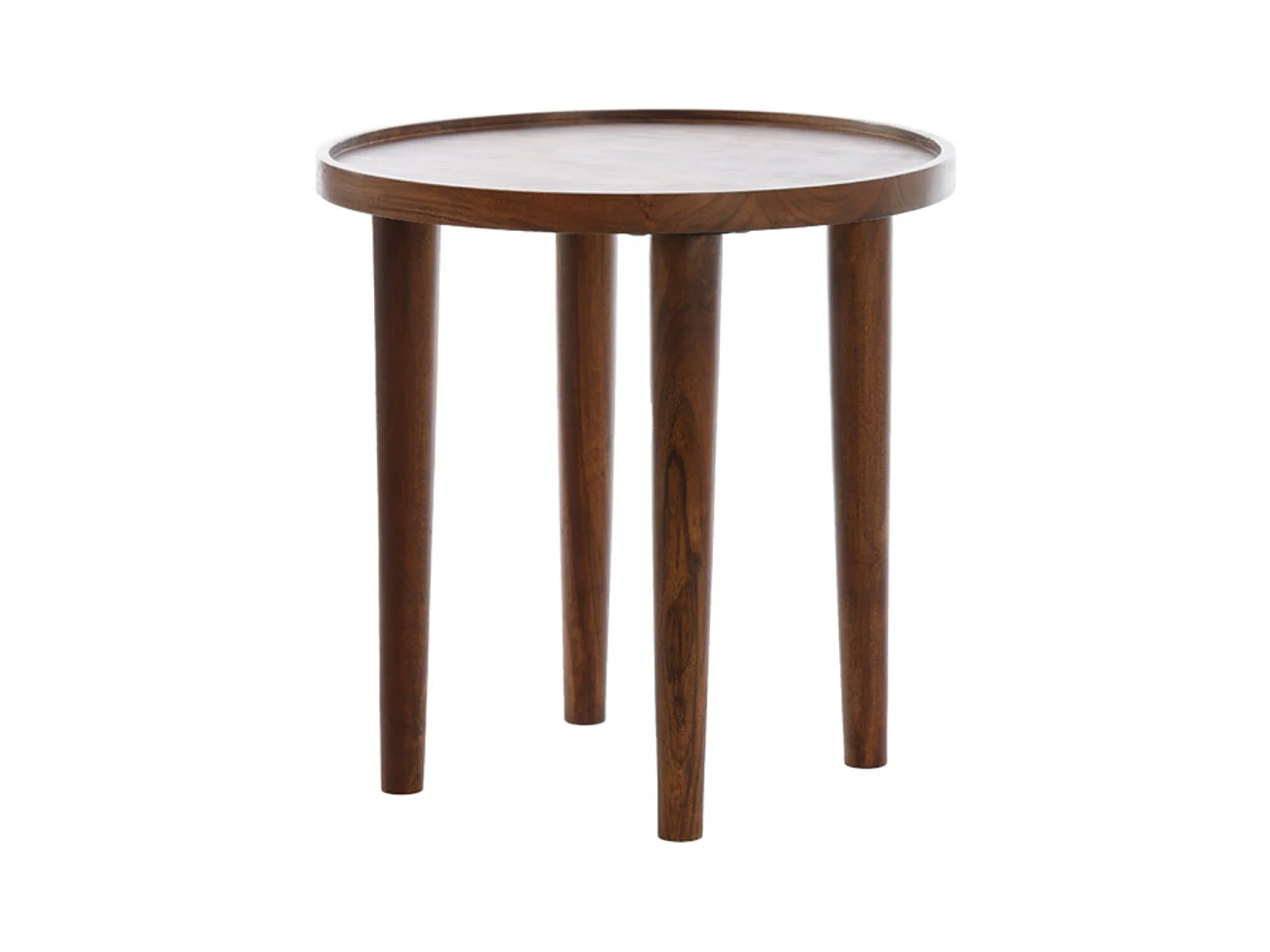 Table d'appoint QIANO - Ø49x49cm - Marron