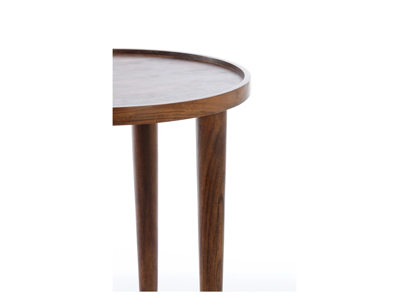 Table d'appoint QIANO - Ø49x49cm - Marron