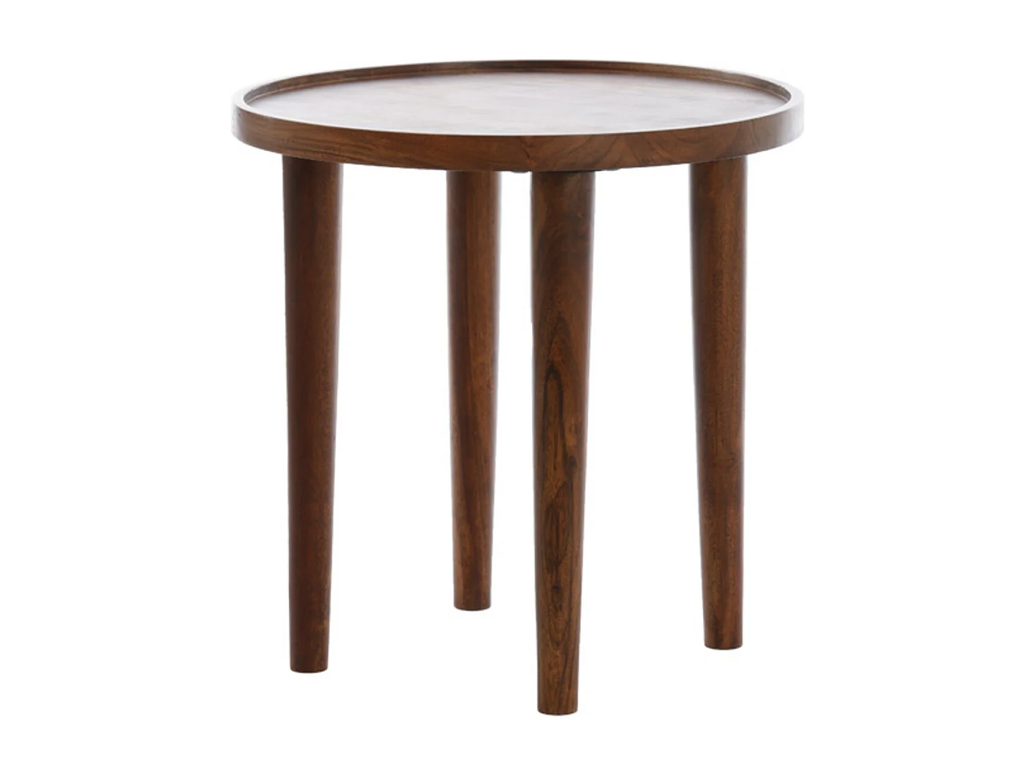 Table d'appoint QIANO - Ø49x49cm - Marron
