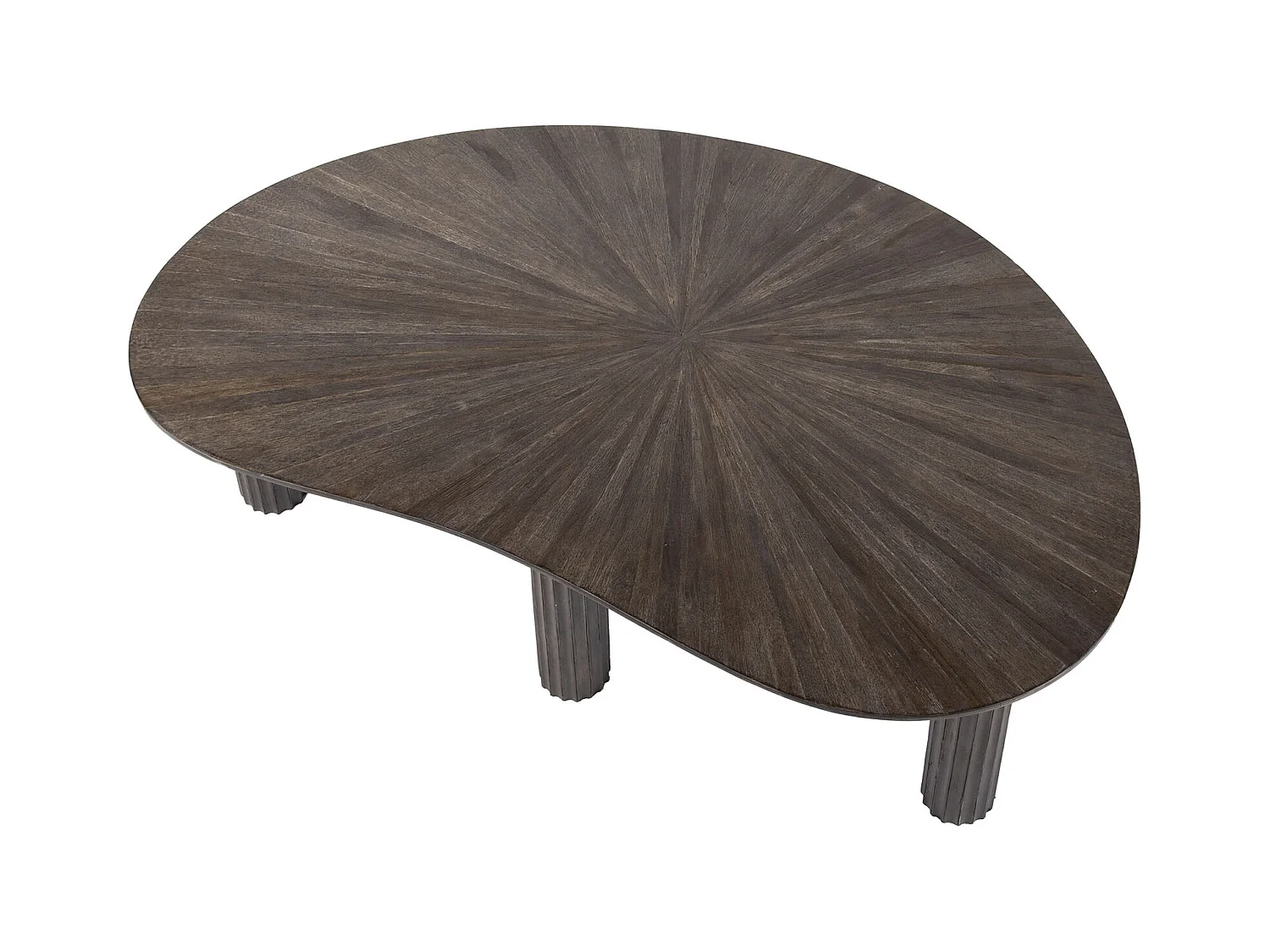 Couchtisch 110cm Nierenform Maya Teak - Teak Rostbraun