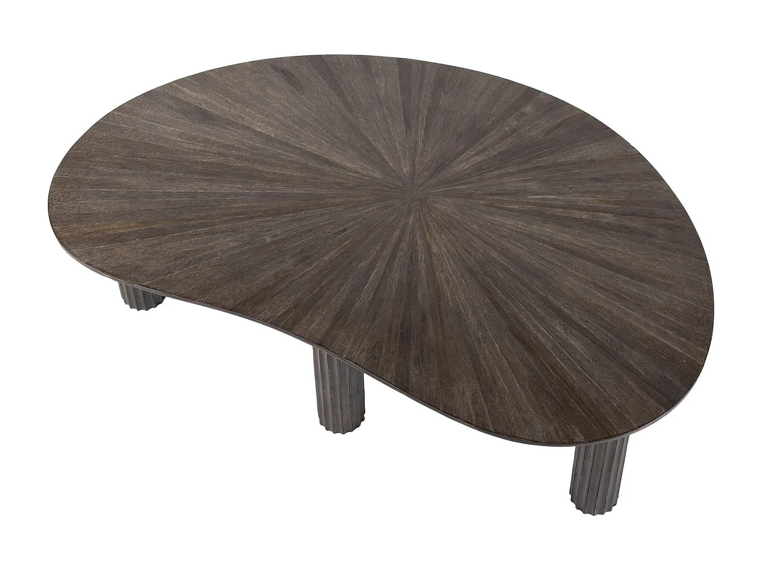 Couchtisch 110cm Nierenform Maya Teak - Teak Rostbraun