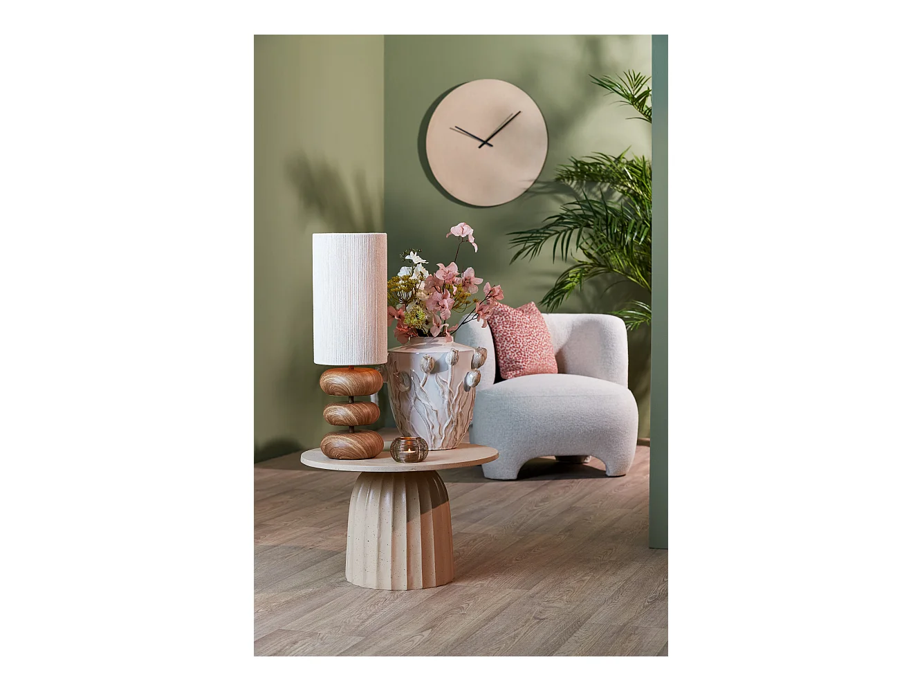 Table d'appoint VEGLIA - Ø60x38cm - Marron