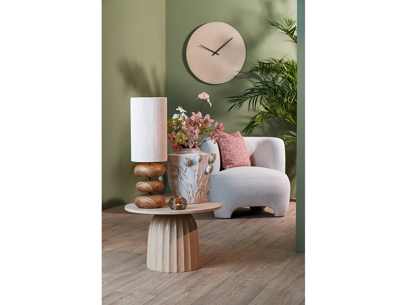 Table d'appoint VEGLIA - Ø60x38cm - Marron