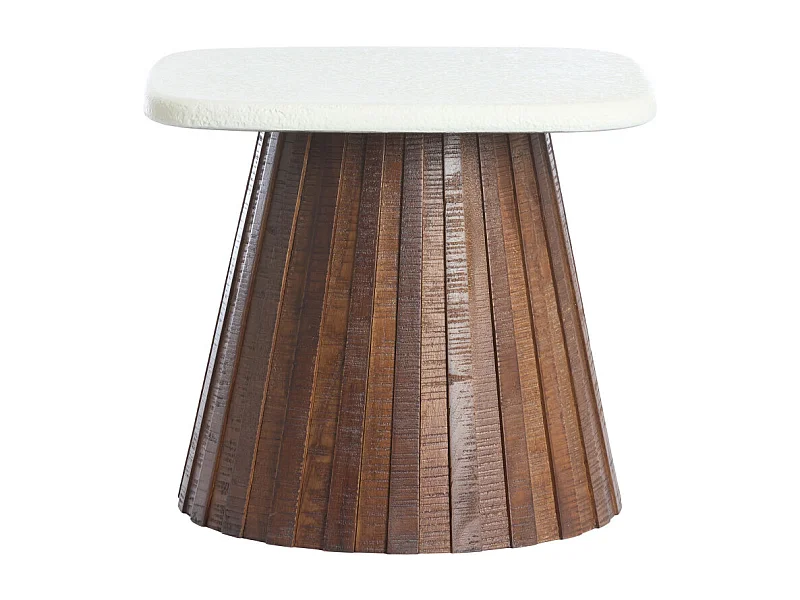 Table d'appoint OKATO - Ø45x40cm - Blanc