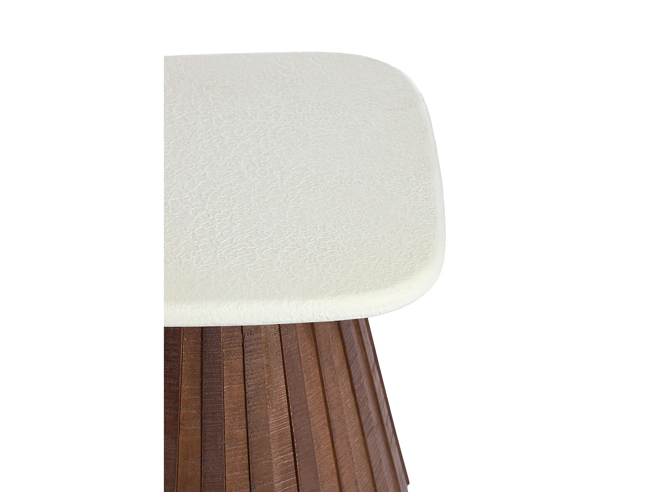 Table d'appoint OKATO - Ø45x35cm - Blanc