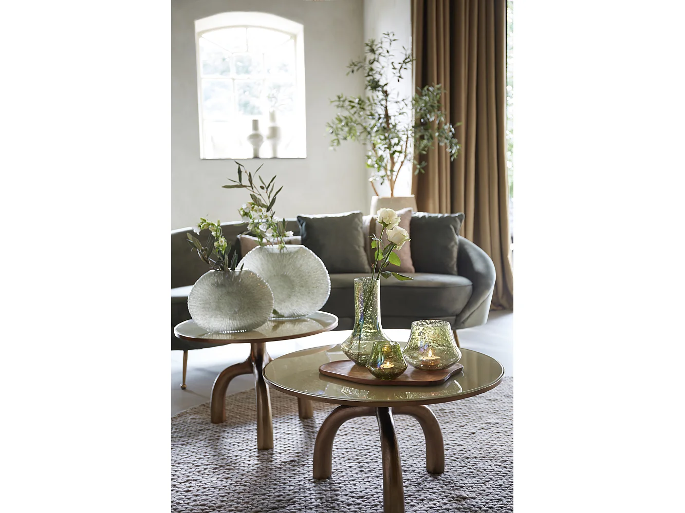 Table basse MELLO - Ø65x44cm - Marron