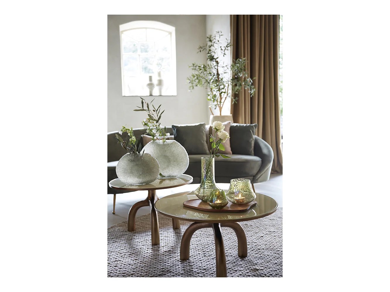 Table basse MELLO - Ø65x44cm - Marron