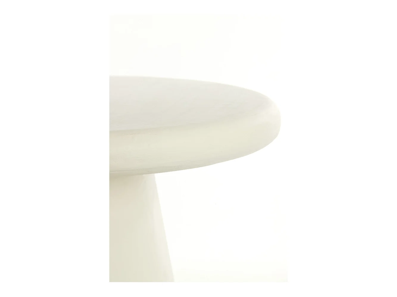 Table basse KULONA - Ø70x38cm - Blanc