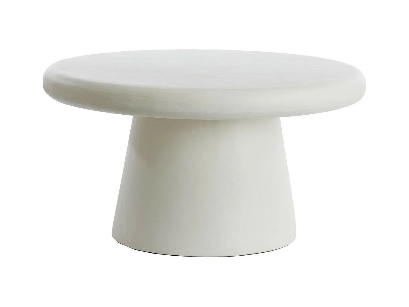 Couchtisch KULONA - Ø70x38cm - Weiß