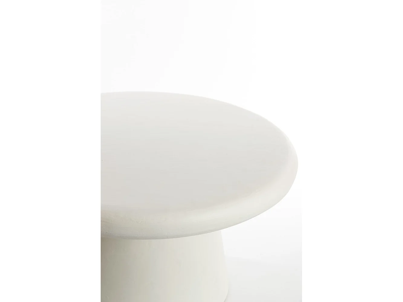 Table basse KULONA - Ø70x38cm - Blanc