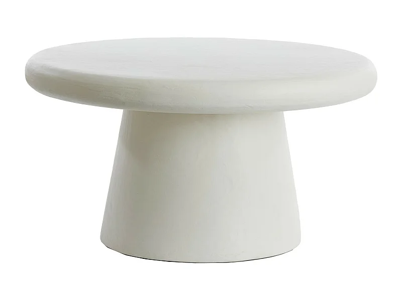 Mesa de centro KULONA - Ø70x38cm - Blanco
