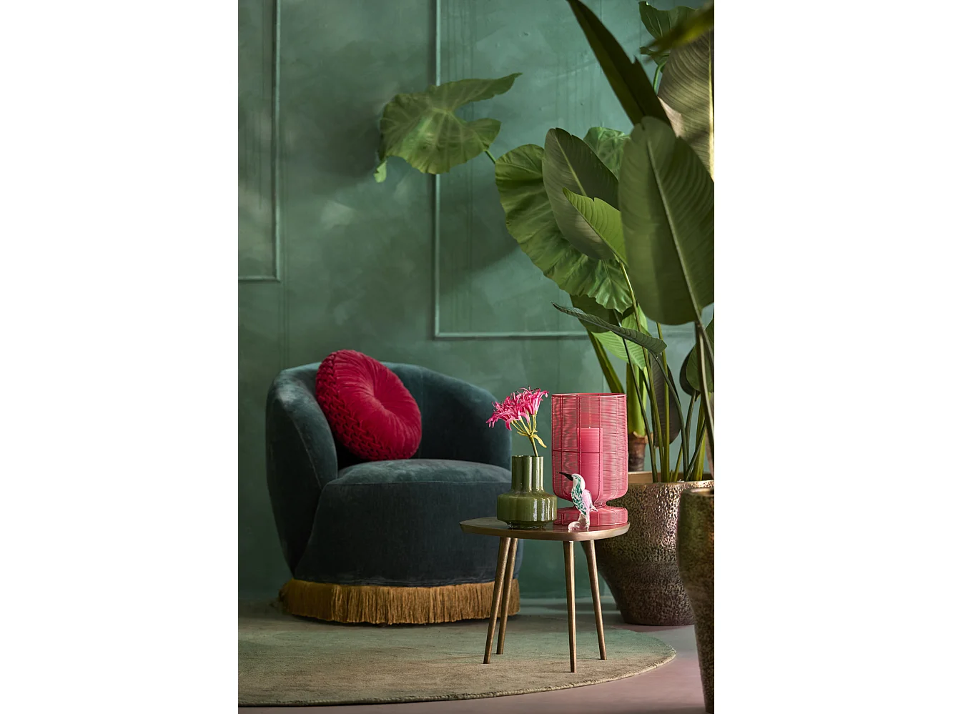 Table d'appoint PUNO - 48x32x37cm - Bronze