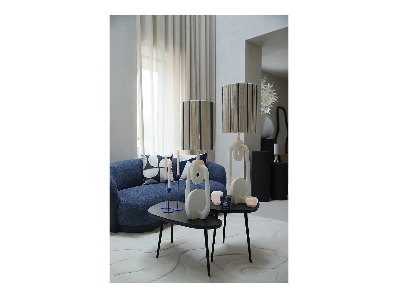 Table d'appoint PUNO - 56x44x44cm - Noir