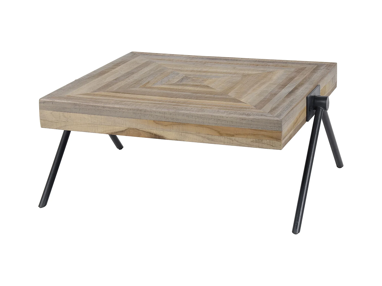 Table basse Teca - Balance - 70x70x33 - Bois - Marron