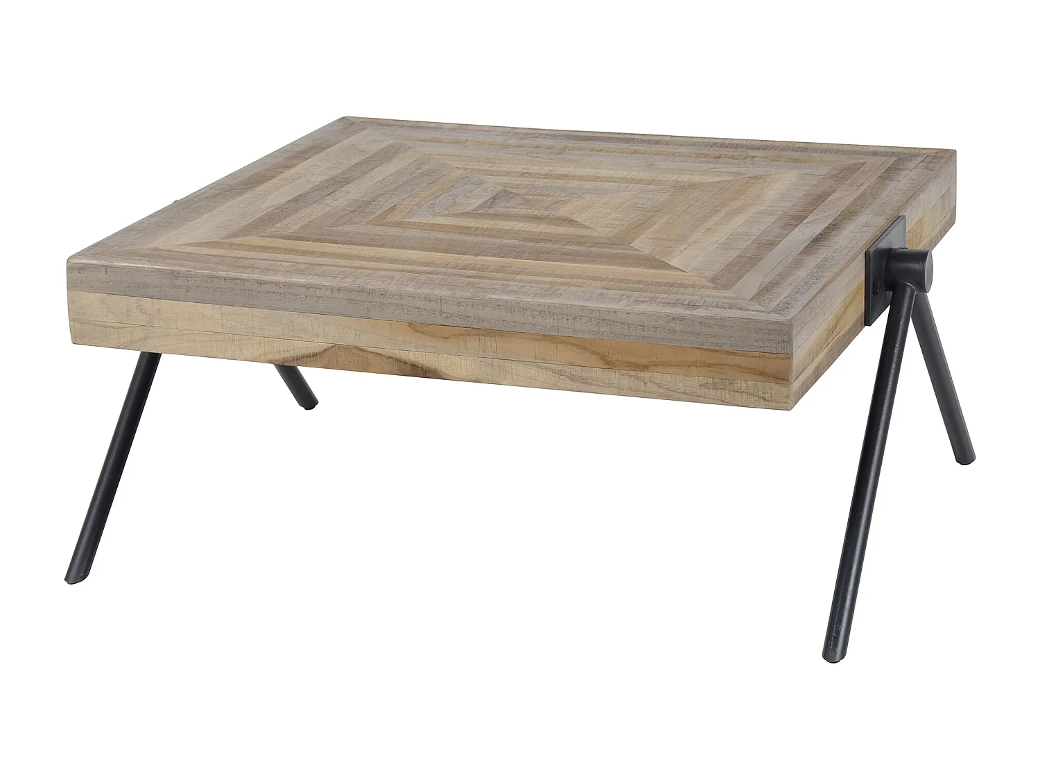 Table basse Teca - Balance - 70x70x33 - Bois - Marron