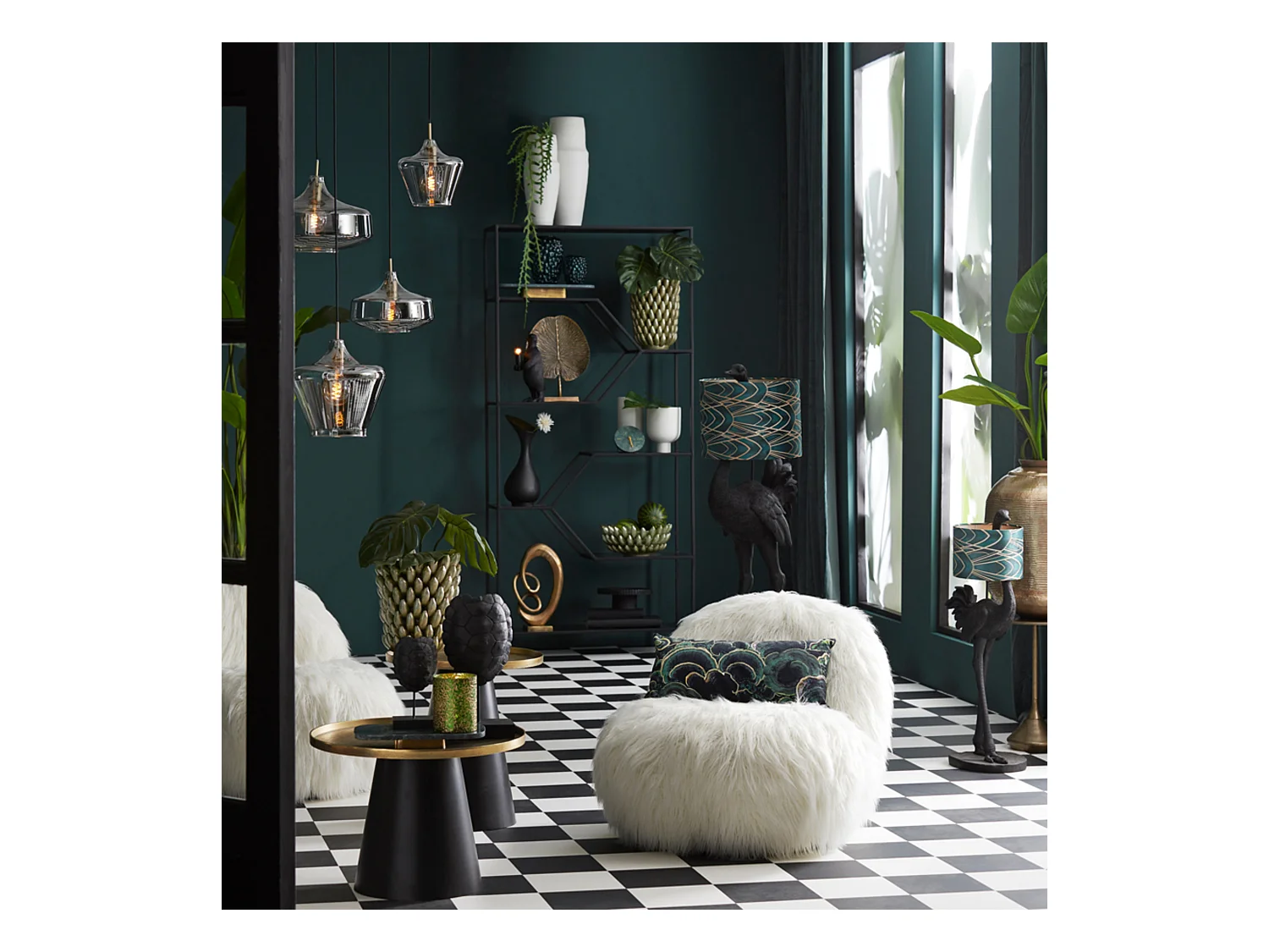 Mesa de centro POPETA - Ø60x44cm - Bronce