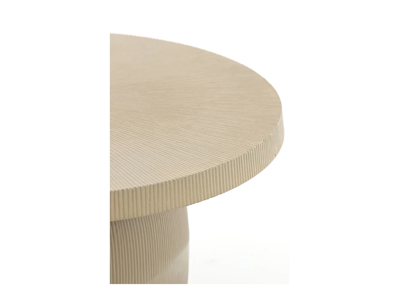 Table basse TIGRAN - Ø59x35,5cm - Marron