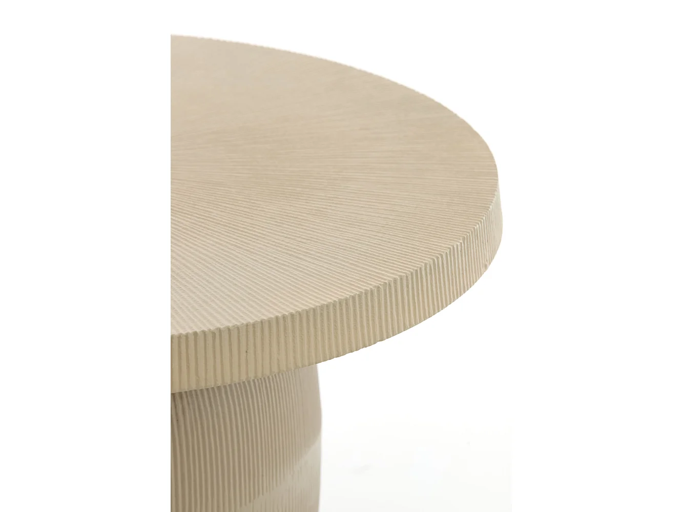 Table basse TIGRAN - Ø59x35,5cm - Marron