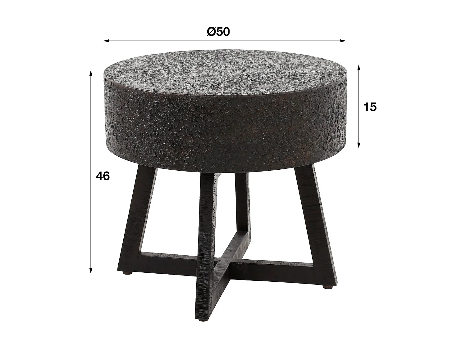 Salontafel D50 Bulky Ferro - Ferro Metallic