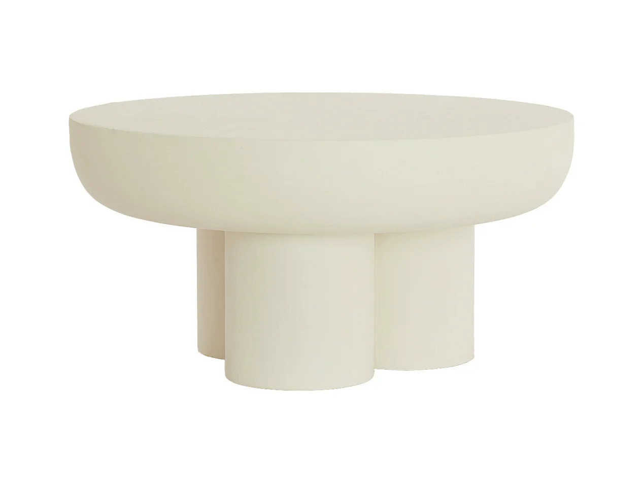 Table basse MIZUHO - Ø70x35cm - Blanc