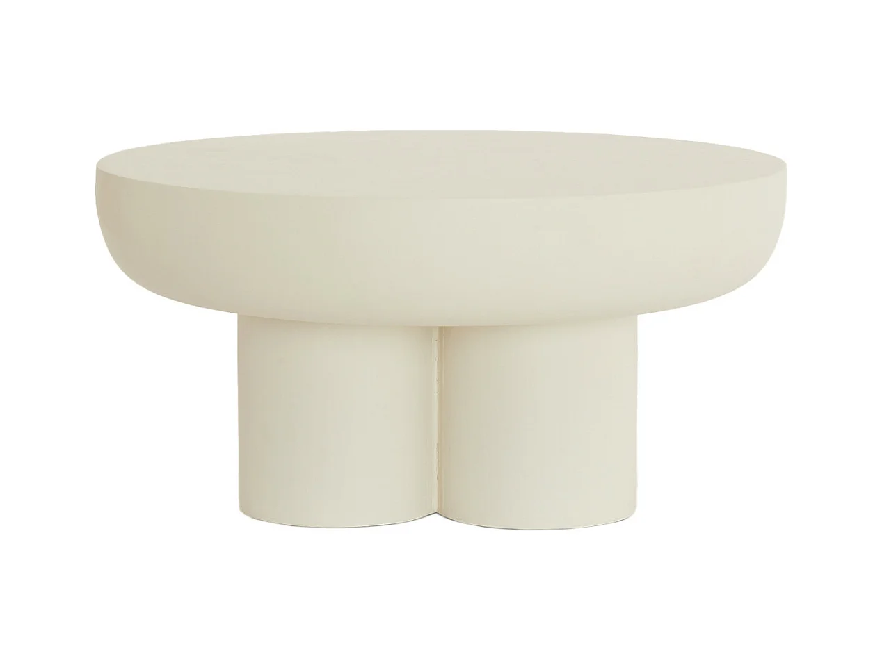 Table basse MIZUHO - Ø70x35cm - Blanc