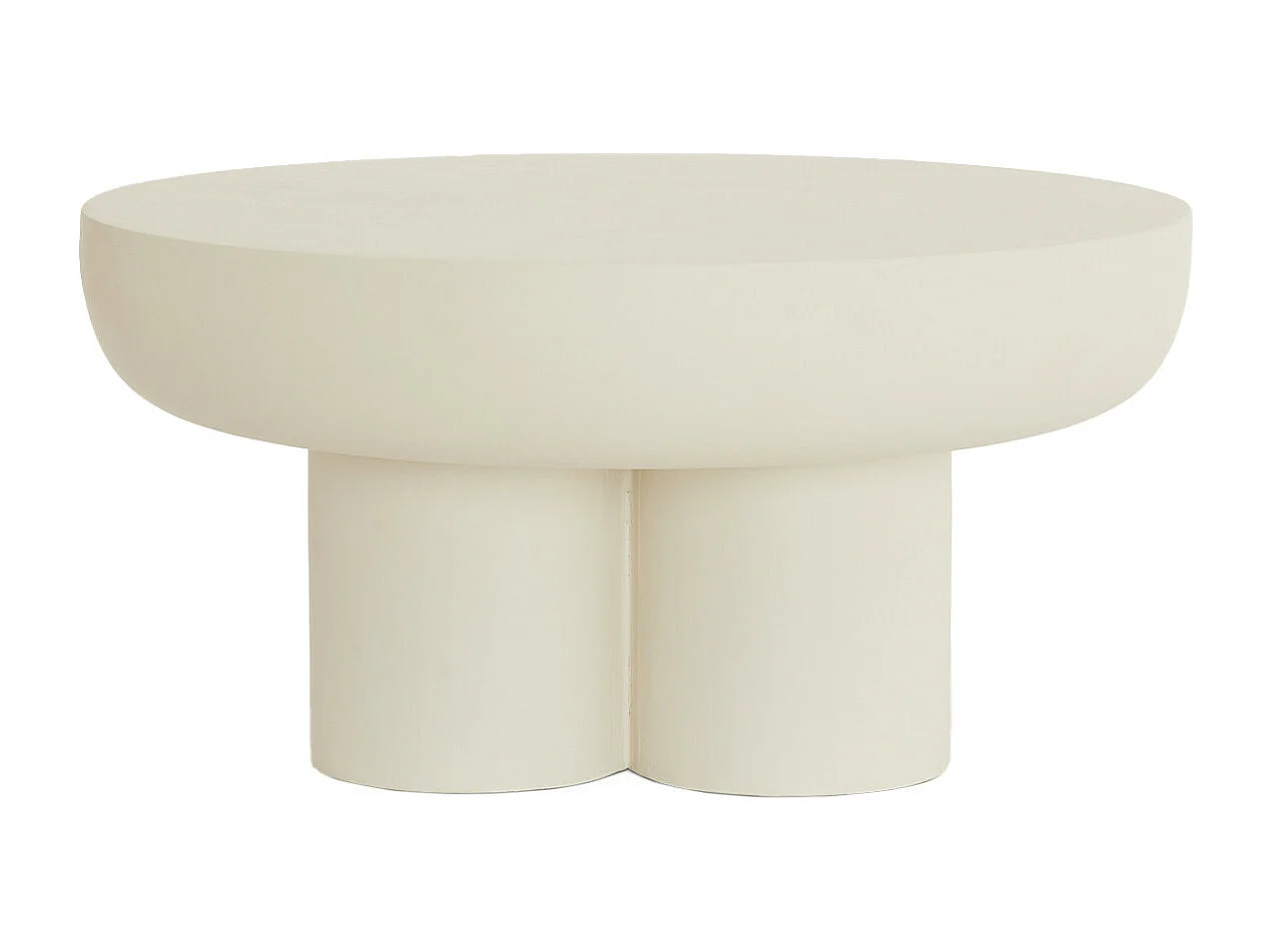 Table basse MIZUHO - Ø70x35cm - Blanc