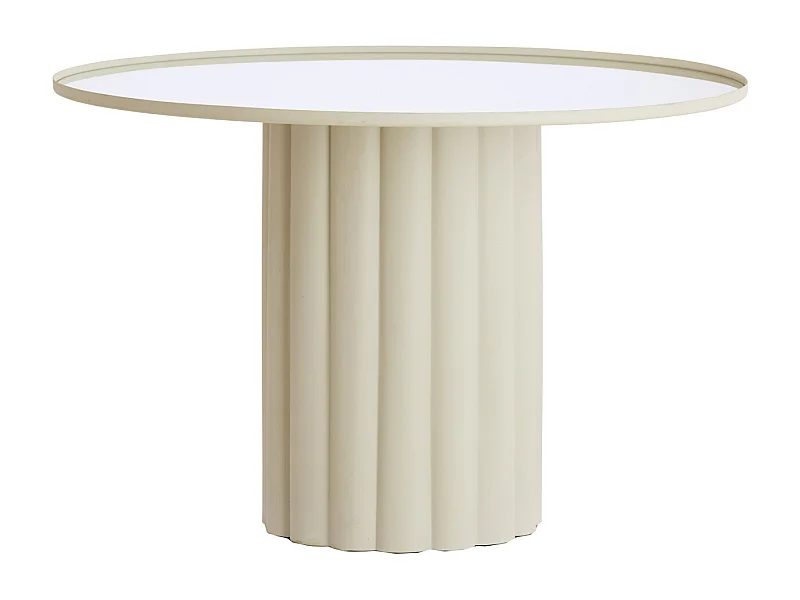 Table d'appoint ROSARIO - Ø91,5x60,5cm - Blanc