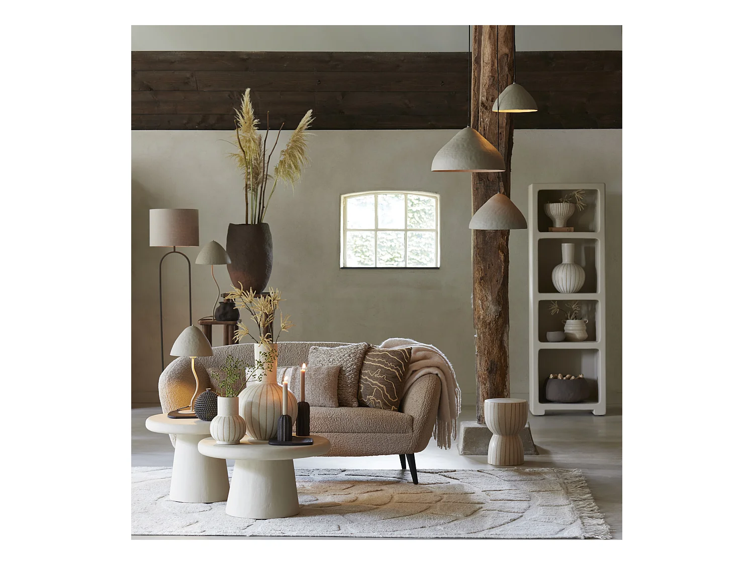 Table basse KULONA - Ø60x45cm - Marron