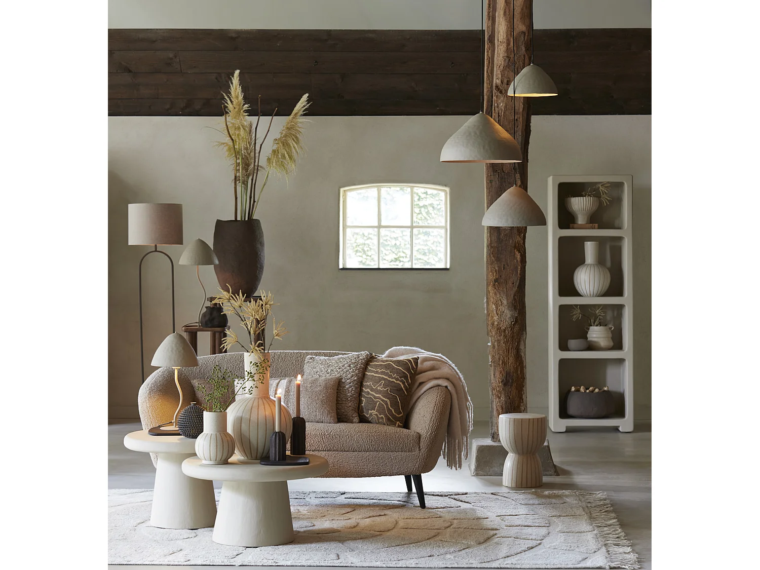 Table basse KULONA - Ø60x45cm - Marron