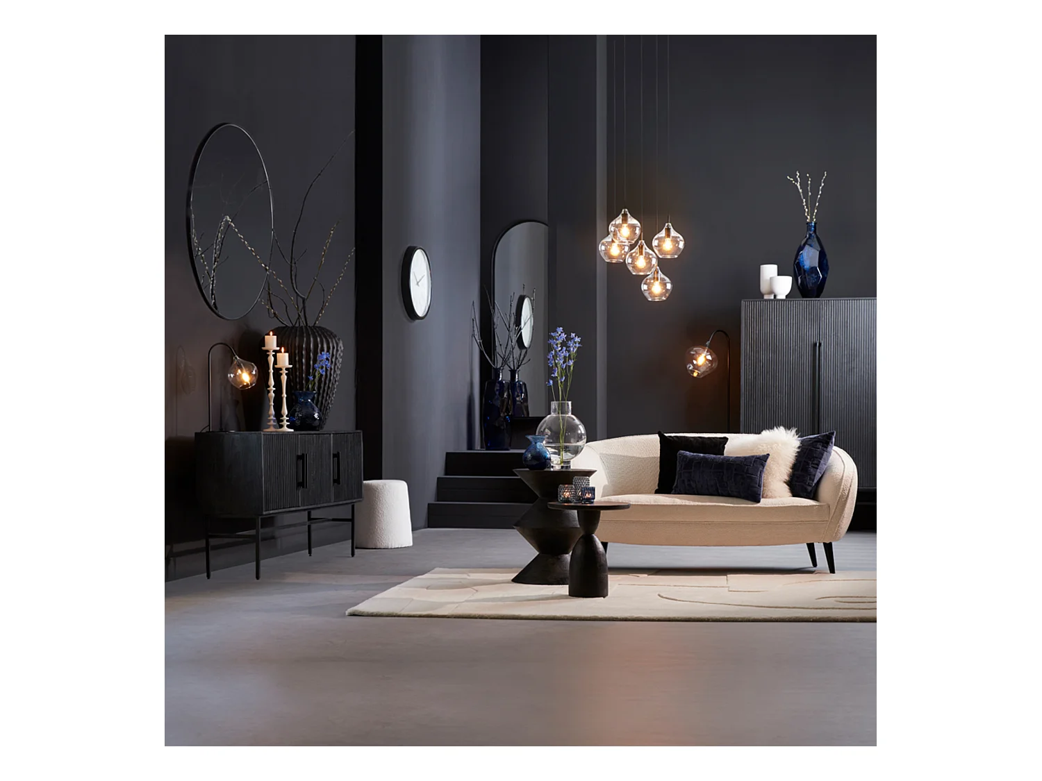 Spiegel FERES - 70x5x180cm - Schwarz