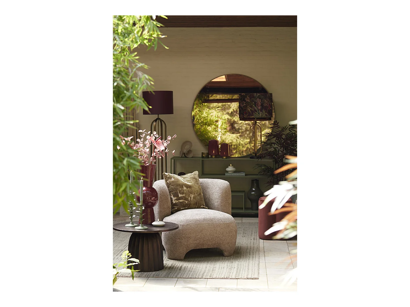 Spiegel ESPEJO - 96x1.5x96cm - Zwart