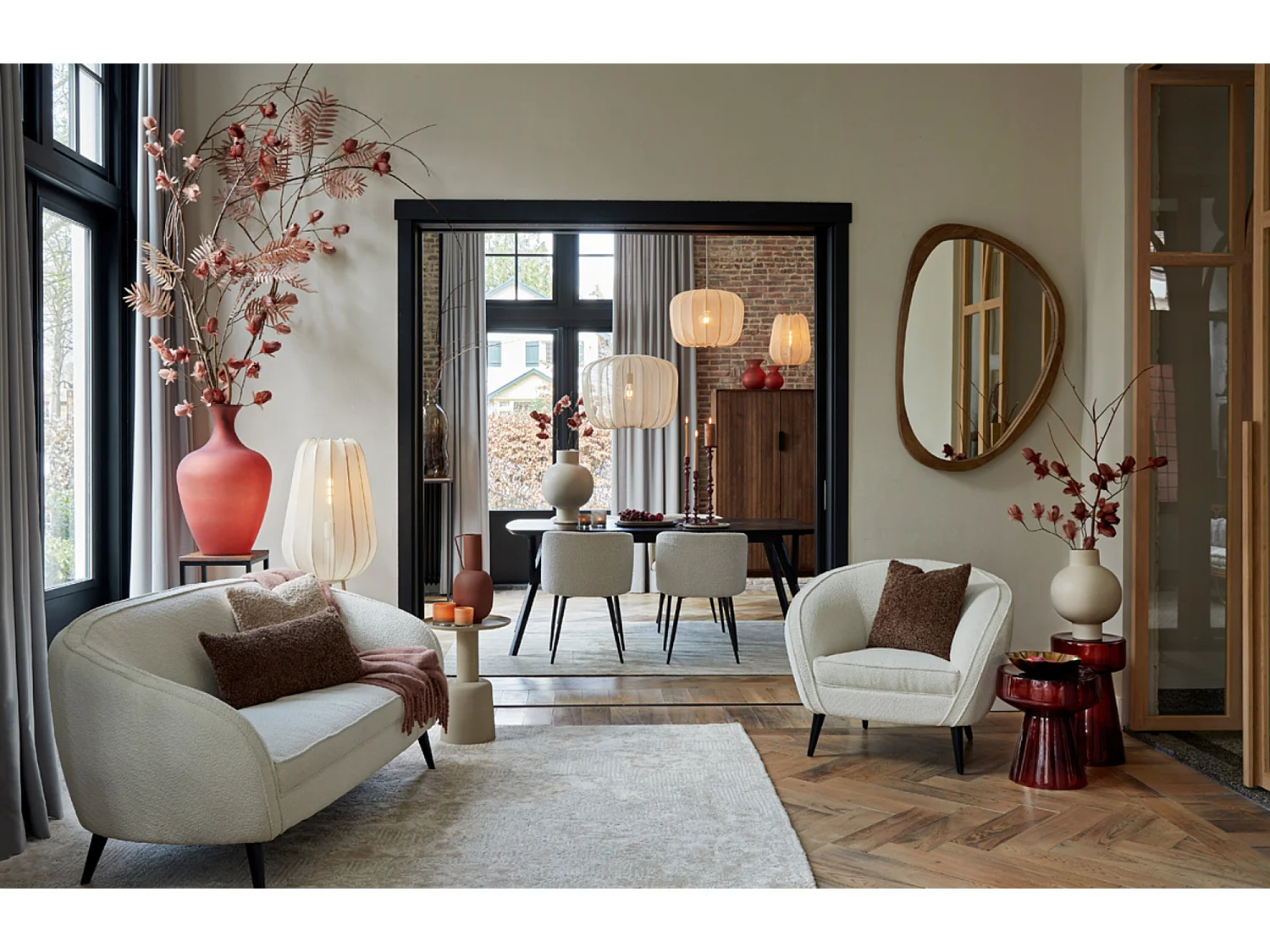 Miroir SONORA - 120x5x80cm - Marron