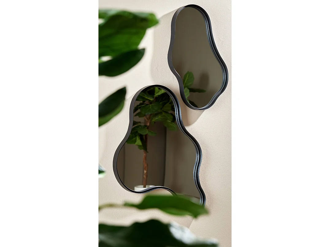 Miroir LEVU - 39x4x59,5cm - Noir