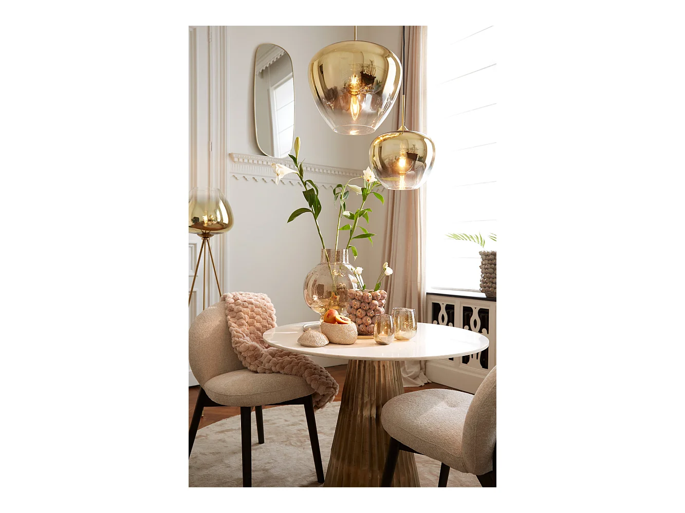 Miroir LIBRA - 40x1,5x100cm - Doré