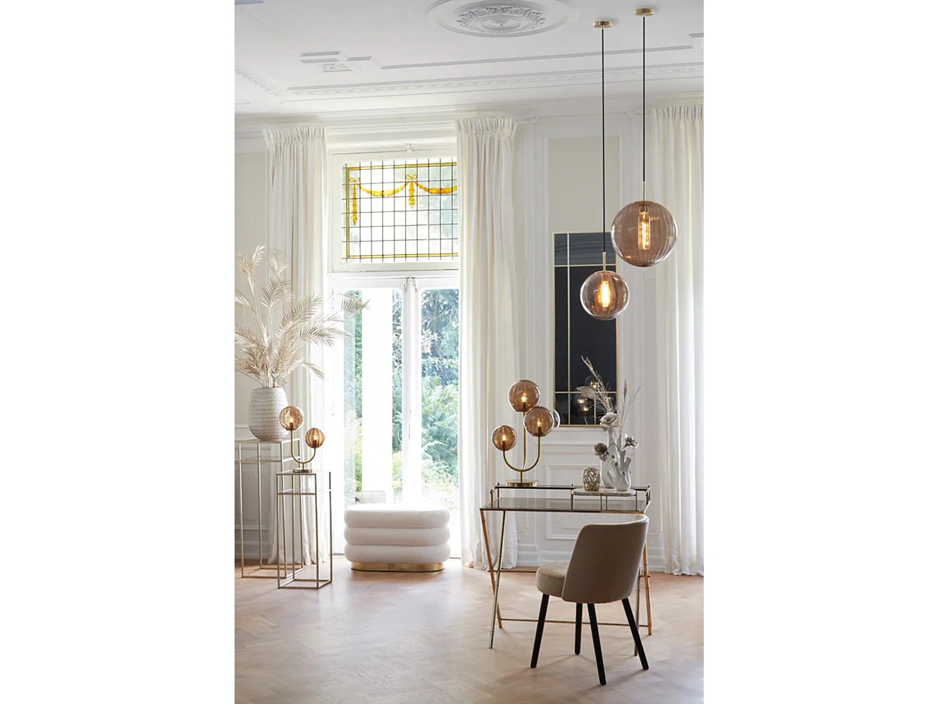 Miroir RINCON - 50x3x150cm - Doré