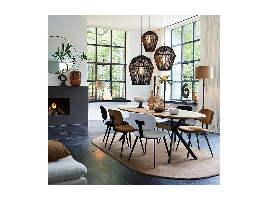 Miroir ESPEJO - 116x1,5x116cm - Noir