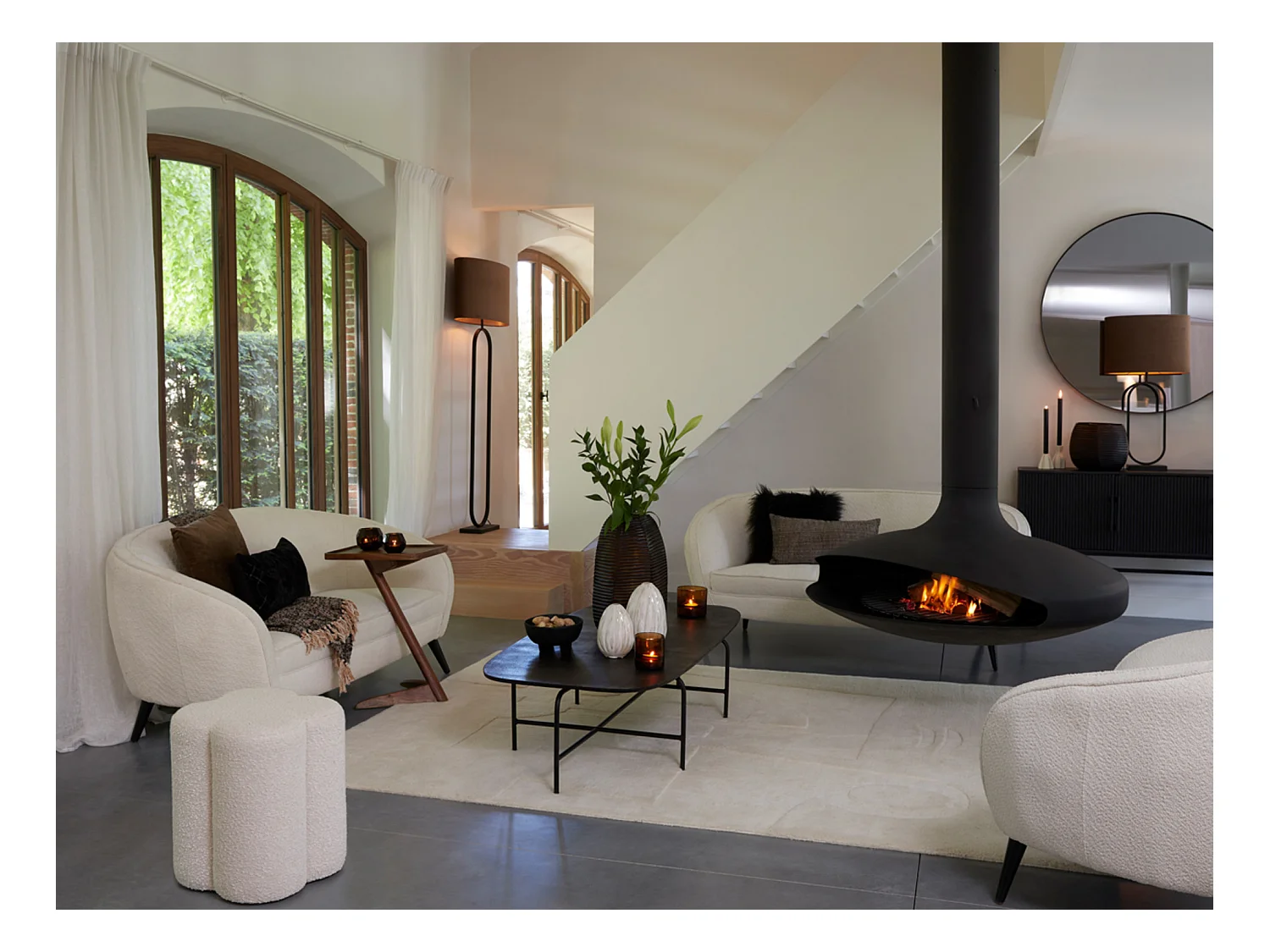 Miroir ESPEJO - 116x1,5x116cm - Noir