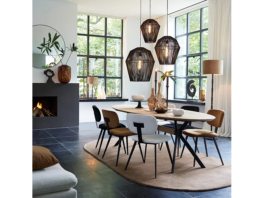 Spiegel ESPEJO - 116x1,5x116cm - Schwarz