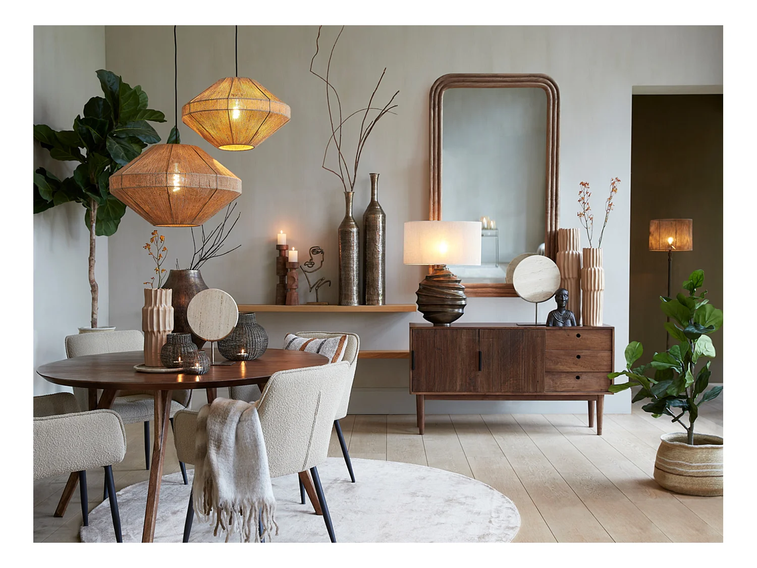 Miroir FLORIAS - 100x4x169cm - Marron