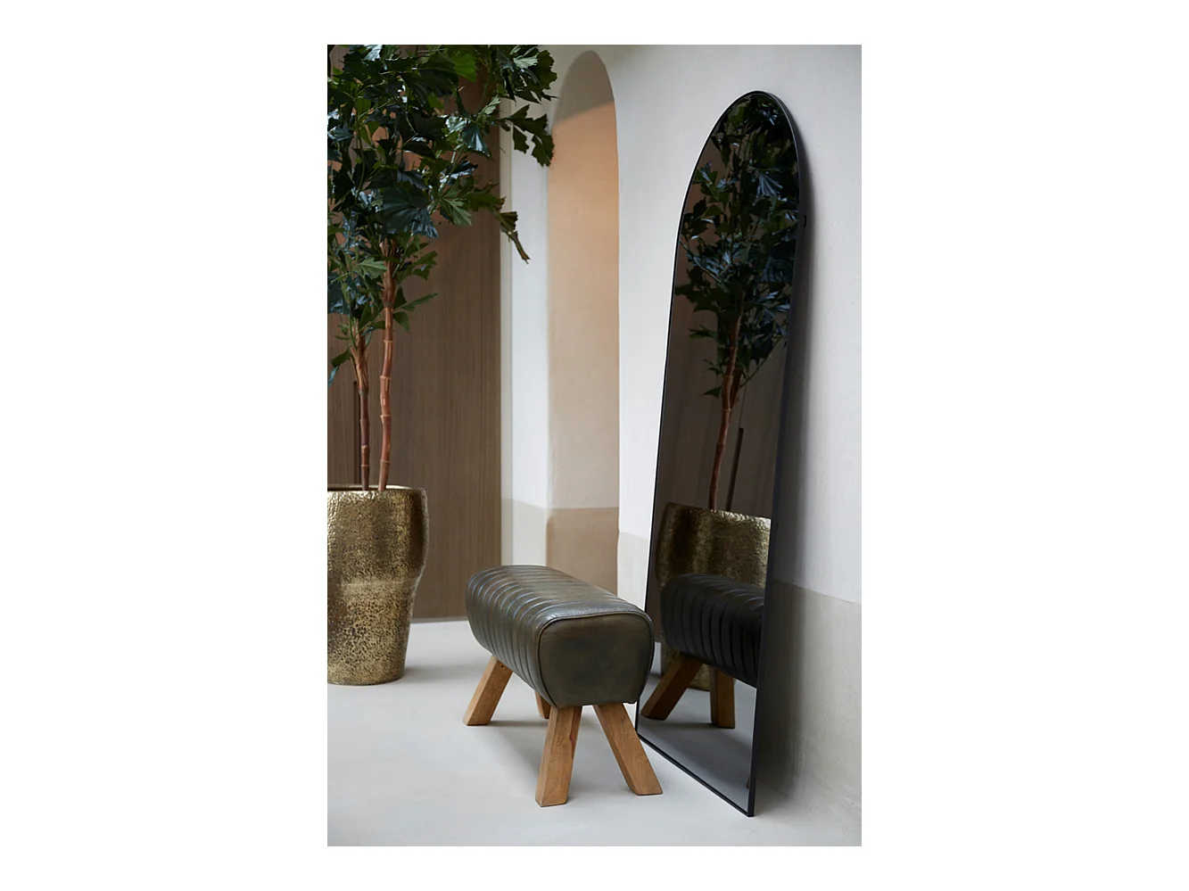 Miroir ZENETO - 80x1,5x180cm - Gris