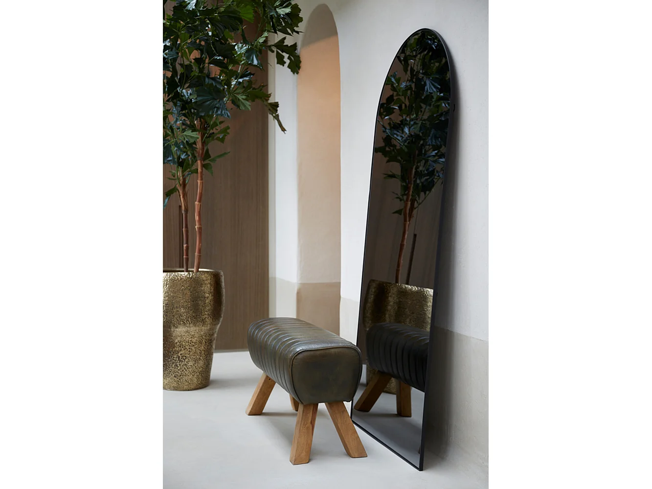 Miroir ZENETO - 80x1,5x180cm - Gris