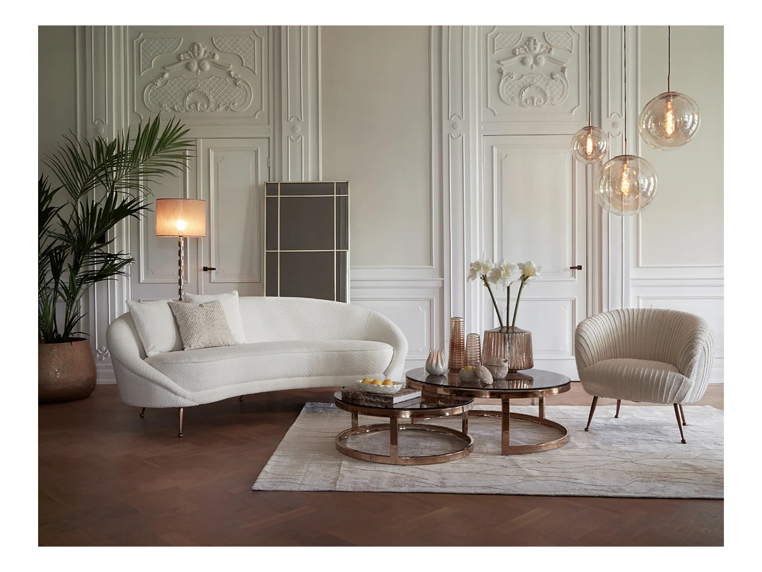 Miroir RINCON - 77x3x183cm - Doré